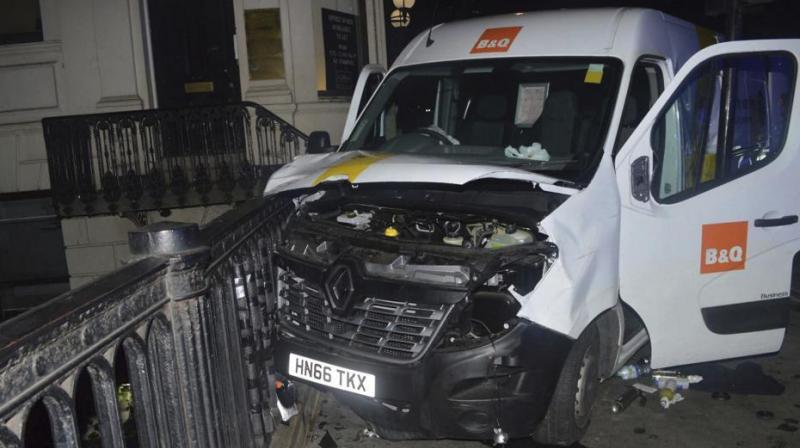 A photo of the van used in the London Bridge attacks of June 3. (Photo: AP) A photo of the van used in the London Bridge attacks of June 3. (Photo: AP)
