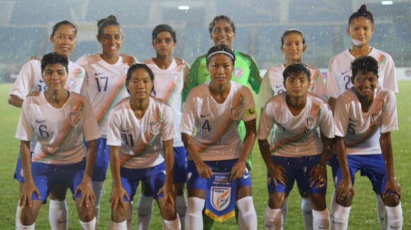 The Indian team, who went into the match with the same starting lineup from their 7-1 win against Bangladesh, was jolted after conceding a goal in just the third minute. (Photo: Twitter / Indian Football Team) The Indian team, who went into the match with the same starting lineup from their 7-1 win against Bangladesh, was jolted after conceding a goal in just the third minute. (Photo: Twitter / Indian Football Team)