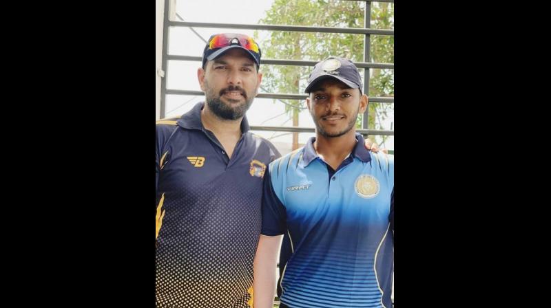 Chetan Sakariya with Cheteshwar Pujara