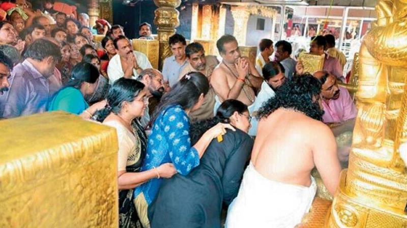 A group of devotees including women who have decided to stage an agitation at Mangollai in Mylapore in the city on Tuesday believe that Hindus have dharmacharyas to guide them and not the courts. A group of devotees including women who have decided to stage an agitation at Mangollai in Mylapore in the city on Tuesday believe that Hindus have dharmacharyas to guide them and not the courts.