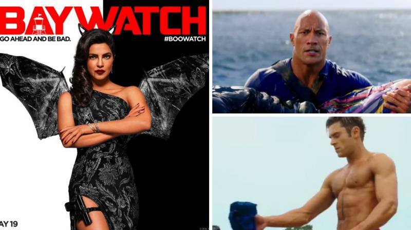 A poster from 'Baywatch' and screengrabs from the teasers. A poster from 'Baywatch' and screengrabs from the teasers.