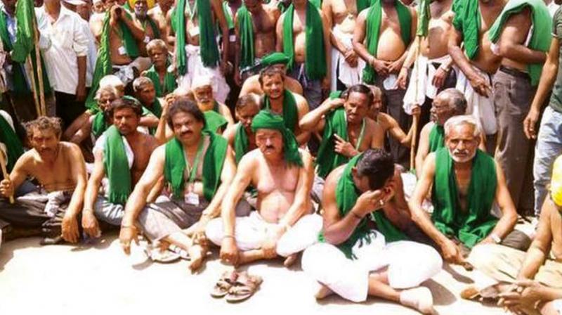 A file photo of Mahadayi farmers protesting in Nargund. A file photo of Mahadayi farmers protesting in Nargund.