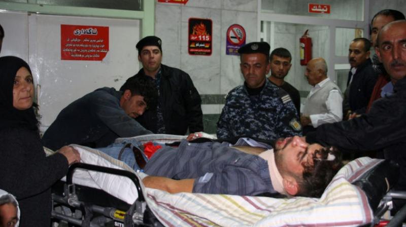 An earthquake victim is aided at Sulaimaniyah Hospital in Iraq. (Photo: AFP) An earthquake victim is aided at Sulaimaniyah Hospital in Iraq. (Photo: AFP)