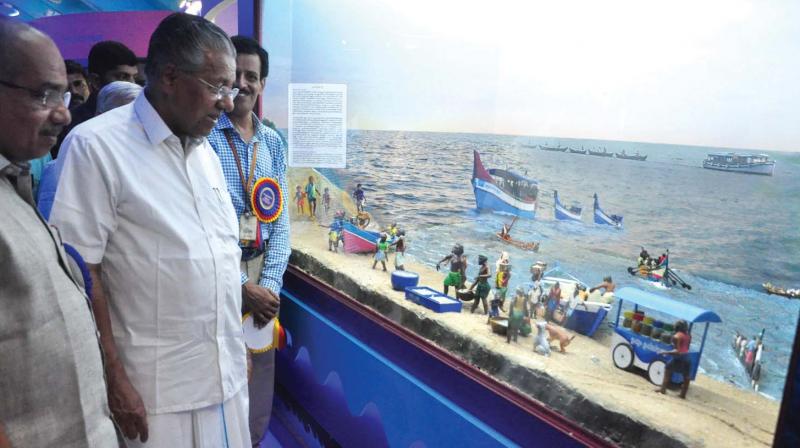 Chief Minister Pinarayi Vijayan visits 'Hall of Ocean', the exhibition on ocean. Chief Minister Pinarayi Vijayan visits 'Hall of Ocean', the exhibition on ocean.