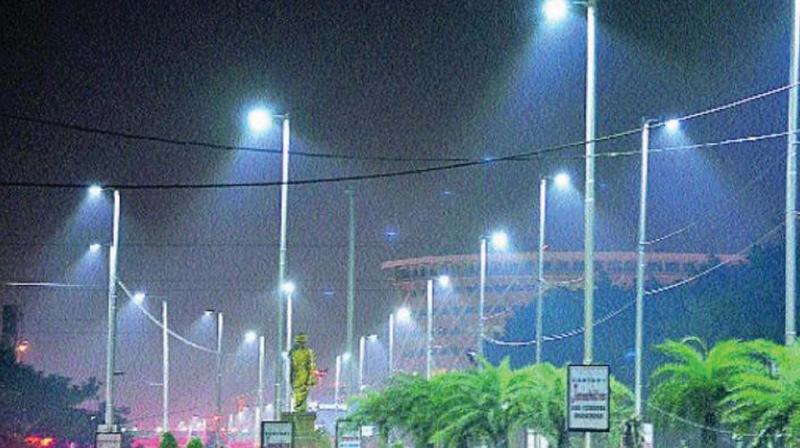 There are around 85000 street lights in the state capital. “KSEB will be installing around 40000 LED Lights and the rest of the lights would be maintained and installed by the new company,” said the official. There are around 85000 street lights in the state capital. “KSEB will be installing around 40000 LED Lights and the rest of the lights would be maintained and installed by the new company,” said the official.