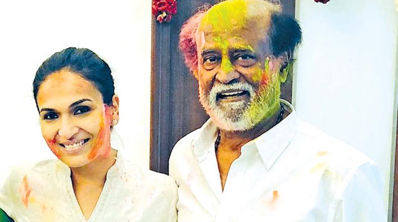 Soundarya & Rajinikanth Soundarya & Rajinikanth