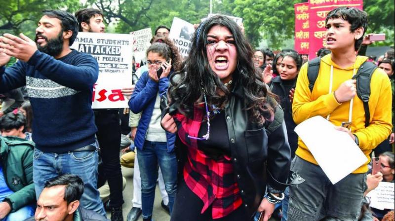 The protests against CAA and other measures were a spontaneous outburst of anger by Indias young people, more so the university community, that was met with savage repression by the government. (Photo: PTI)