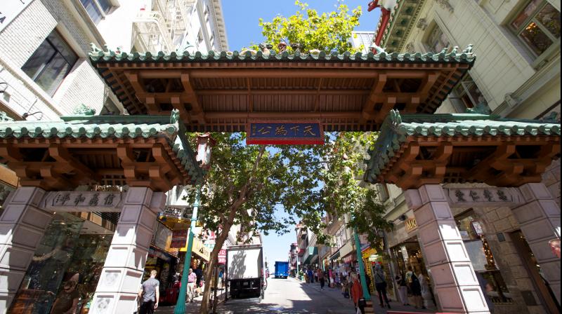 Dragon's Gate is the landmark gateway arch marking the entrance to the city's iconic Chinatown neighborhood. Dragon's Gate is the landmark gateway arch marking the entrance to the city's iconic Chinatown neighborhood.