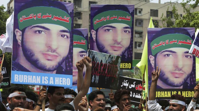 Burhan Wani was killed in an encounter along with two of his associates by security forces in Anantnag district in Kashmir on July 8, 2016. (Photo: File | PTI) Burhan Wani was killed in an encounter along with two of his associates by security forces in Anantnag district in Kashmir on July 8, 2016. (Photo: File | PTI)