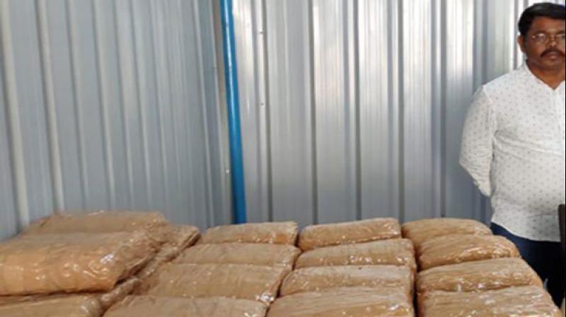 The accused had bought the seized cannabis from a person named Chennaiah based in Andhra Pradesh and was on his way to hand it over to another person named Pradeep in Hyderabad for selling to customers, the senior police officer added. (Photo: ANI) The accused had bought the seized cannabis from a person named Chennaiah based in Andhra Pradesh and was on his way to hand it over to another person named Pradeep in Hyderabad for selling to customers, the senior police officer added. (Photo: ANI)