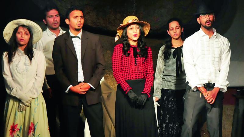 Stills from the play that was hosted in Hyderabad on Saturday. Stills from the play that was hosted in Hyderabad on Saturday.