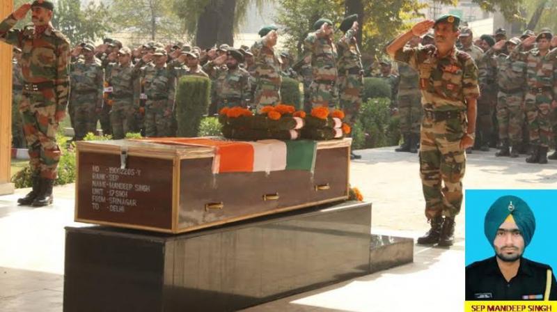 Sepoy Mandeep Singh's father said the Indian Army should give a befitting reply to Pakistan. Sepoy Mandeep Singh's father said the Indian Army should give a befitting reply to Pakistan.