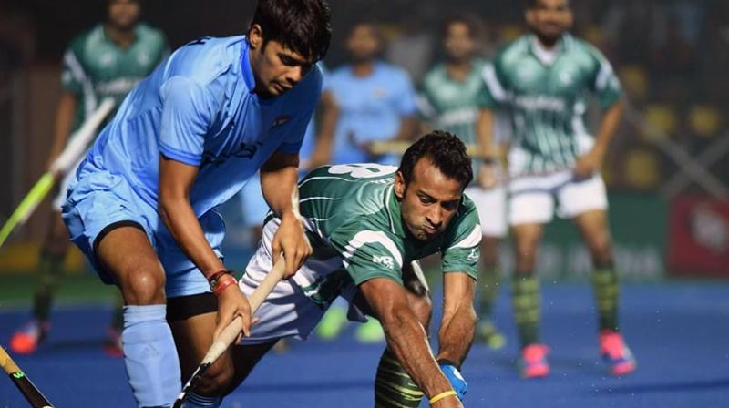 The third quarter of the match produced four goals, but both teams guarded their territory well in the last quarter. (Photo: Twitter) The third quarter of the match produced four goals, but both teams guarded their territory well in the last quarter. (Photo: Twitter)