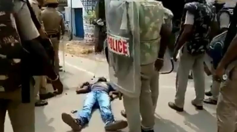 Image result for Video emerged showing inhuman reaction of police in Tuticorin