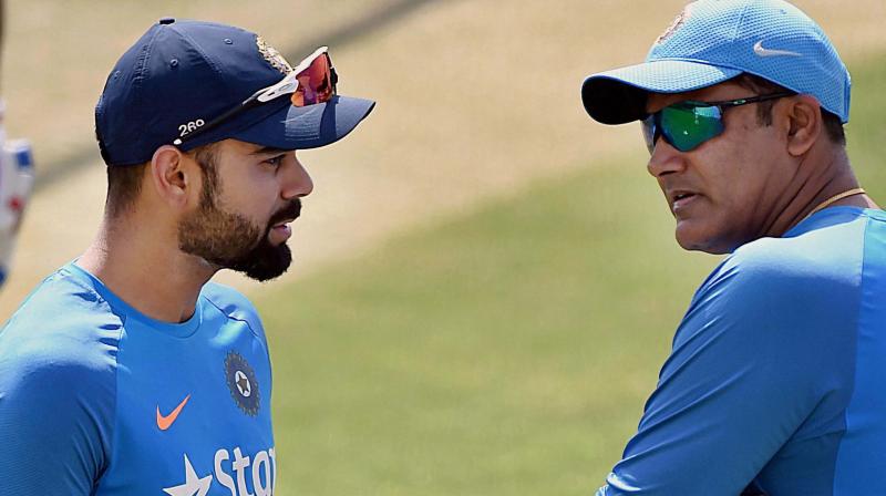 Virat Kohli and Anil Kumble Virat Kohli and Anil Kumble
