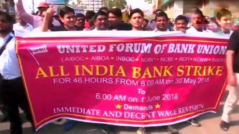 Most of the banks, including SBI, PNB and BoB, have already informed their customers that functioning of branches and offices will be impacted if the strike takes off. (Photo: ANI | Twitter) Most of the banks, including SBI, PNB and BoB, have already informed their customers that functioning of branches and offices will be impacted if the strike takes off. (Photo: ANI | Twitter)
