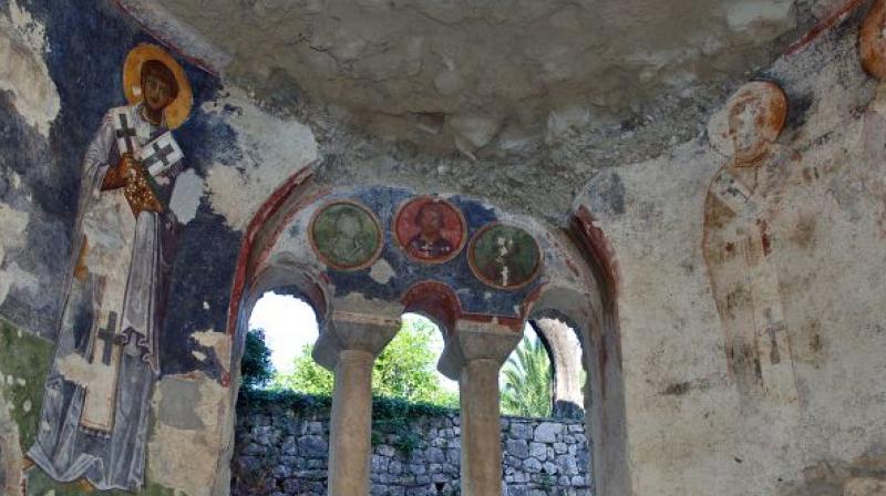 Researchers unearthed an intact temple underneath the Saint Nicholas Church in the Demre district. (Photo: AP) Researchers unearthed an intact temple underneath the Saint Nicholas Church in the Demre district. (Photo: AP)