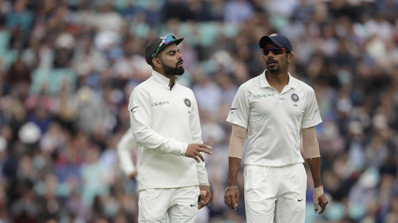 India had opted to drop allrounder Hardik Pandya and play debutante Hanuma Vihari, who bowled only one over on the opening day. (Photo: AP) India had opted to drop allrounder Hardik Pandya and play debutante Hanuma Vihari, who bowled only one over on the opening day. (Photo: AP)