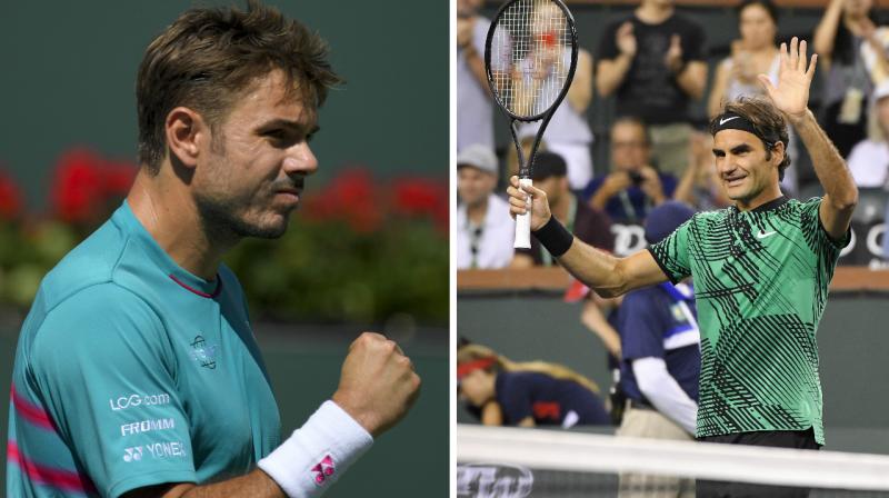 Roger Federer and Stanislas Wawrinka set up an all-Swiss showdown with straight-sets semifinal victories.in Indian Wells. (Photo: AP) Roger Federer and Stanislas Wawrinka set up an all-Swiss showdown with straight-sets semifinal victories.in Indian Wells. (Photo: AP)