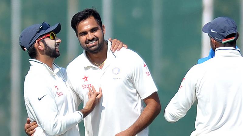 India A's left-arm medium pacer Aniket Choudhary put up an impressive show, picking up 4/26 in 12 overs. (Photo: AFP) India A's left-arm medium pacer Aniket Choudhary put up an impressive show, picking up 4/26 in 12 overs. (Photo: AFP)