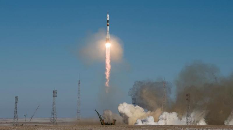 The crew will gradually approach the station, which orbits about 250 miles (400 km) above Earth, for two days before docking. The crew will gradually approach the station, which orbits about 250 miles (400 km) above Earth, for two days before docking.