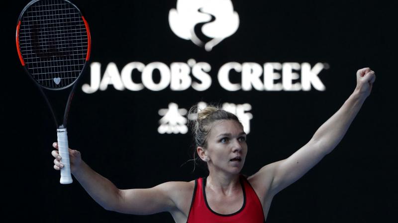 Halep scampered to the first set in 25 minutes and, after dropping the second set against the run of play, squandered two match points in the third before saving two from Kerber as she served for the match at 6-5.(Photo: AP) Halep scampered to the first set in 25 minutes and, after dropping the second set against the run of play, squandered two match points in the third before saving two from Kerber as she served for the match at 6-5.(Photo: AP)