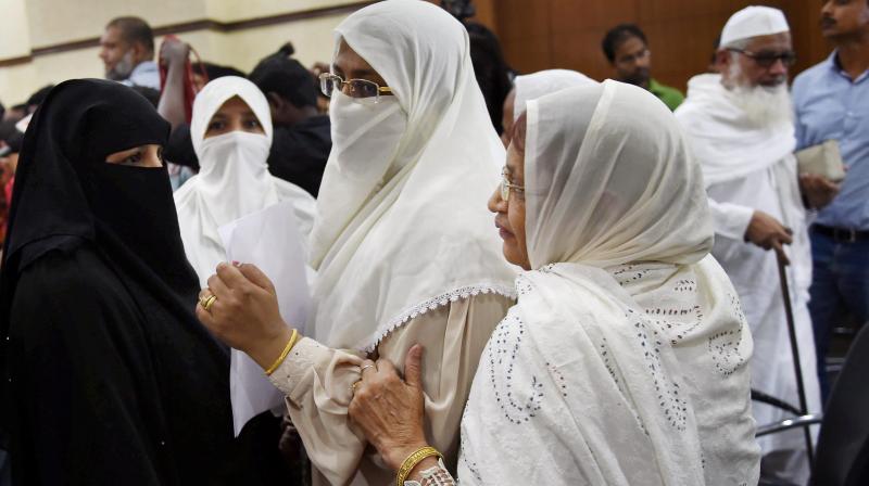 National Commission for Women has submitted an affidavit in the Supreme Court, demanding a ban on triple talaq and polygamy. (Photo: PTI/Representational) National Commission for Women has submitted an affidavit in the Supreme Court, demanding a ban on triple talaq and polygamy. (Photo: PTI/Representational)