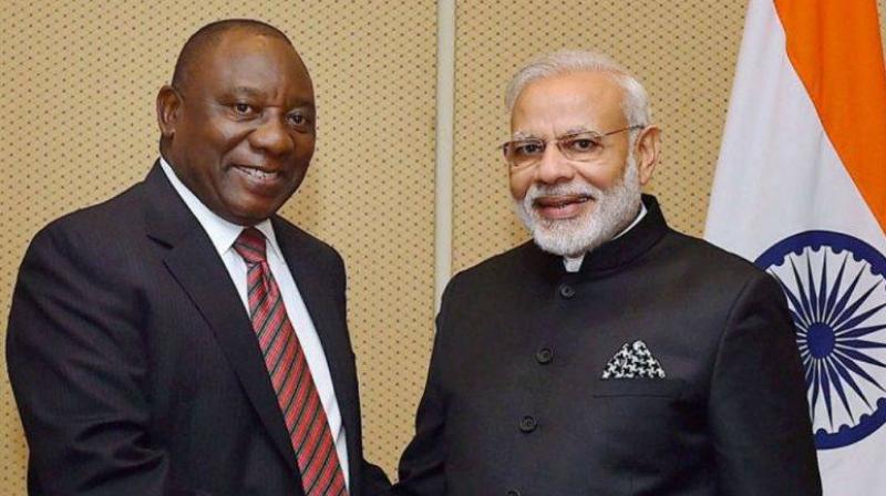 Ramaphosa was invited to be the chief guest by Prime Minister Narendra Modi when the two leaders met on the sidelines of the G20 summit in Argentina's capital Buenos Aires. (Photo: PTI) Ramaphosa was invited to be the chief guest by Prime Minister Narendra Modi when the two leaders met on the sidelines of the G20 summit in Argentina's capital Buenos Aires. (Photo: PTI)