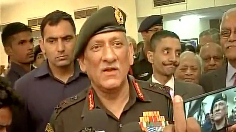 Army chief General Bipin Rawat will take a stock of security situation at Anantnag after terror attack on Monday and might also hold a meeting with DG CRPF (Photo: File | ANI) Army chief General Bipin Rawat will take a stock of security situation at Anantnag after terror attack on Monday and might also hold a meeting with DG CRPF (Photo: File | ANI)