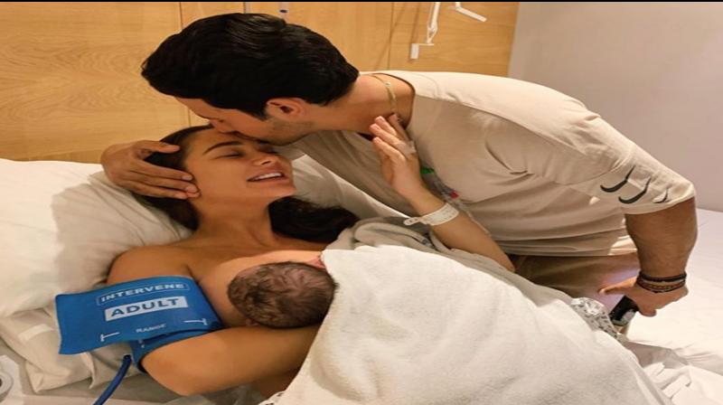 Amy Jackson with her new born son. (Photo: Instagram) Amy Jackson with her new born son. (Photo: Instagram)
