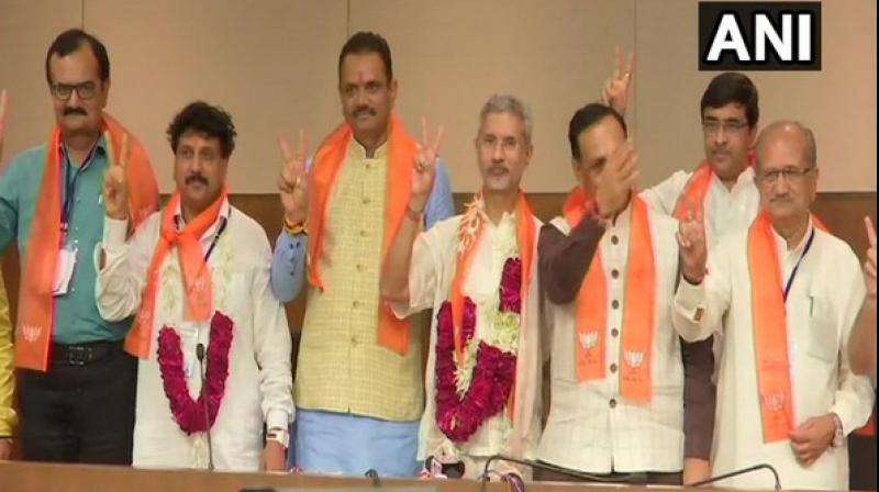 Expressing gratitude for having placed faith in him, External Affairs Minister S Jaishankar on Saturday said he was 'deeply honoured' to be elected to the Rajya Sabha from Gujarat. (Photo: ANI) Expressing gratitude for having placed faith in him, External Affairs Minister S Jaishankar on Saturday said he was 'deeply honoured' to be elected to the Rajya Sabha from Gujarat. (Photo: ANI)