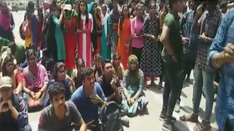 A student was stabbed on Friday morning on the Kerala University campus here following which there were clashes and protests by students. (Photo: ANI) A student was stabbed on Friday morning on the Kerala University campus here following which there were clashes and protests by students. (Photo: ANI)