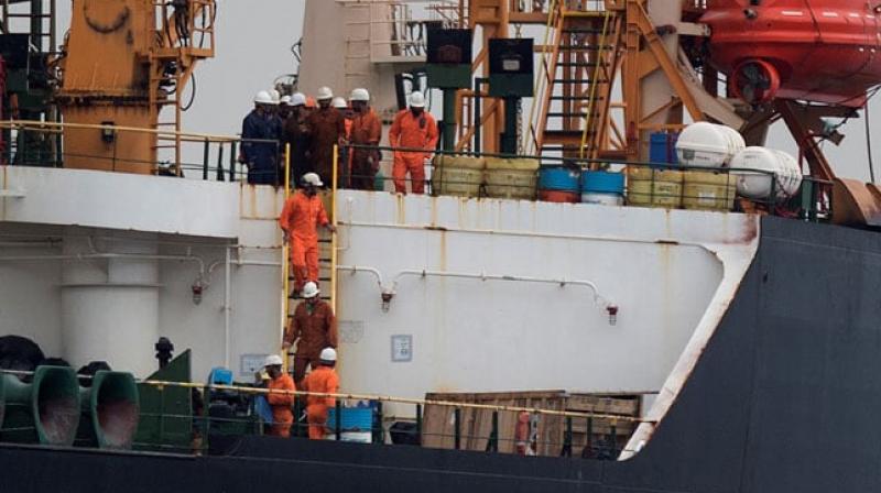 Iranian oil supertanker seized off the Spanish coast last week have been freed on bail without charge, the Royal Gibraltar Police said on Saturday. (Photo: AFP) Iranian oil supertanker seized off the Spanish coast last week have been freed on bail without charge, the Royal Gibraltar Police said on Saturday. (Photo: AFP)