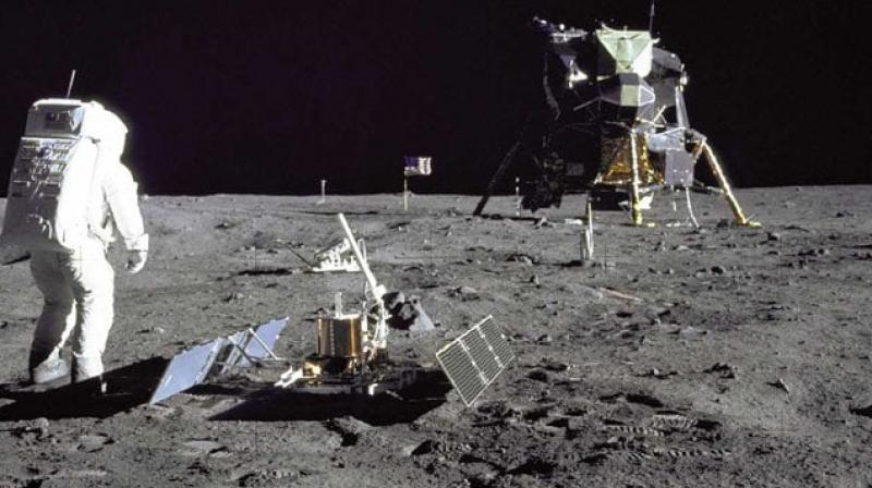 The first four days of Apollo 11's journey to the Moon had gone according to plan, but just twenty minutes before landing, the atmosphere grew tense as the crew encountered a series of problems. (Photo: NASA handout) The first four days of Apollo 11's journey to the Moon had gone according to plan, but just twenty minutes before landing, the atmosphere grew tense as the crew encountered a series of problems. (Photo: NASA handout)