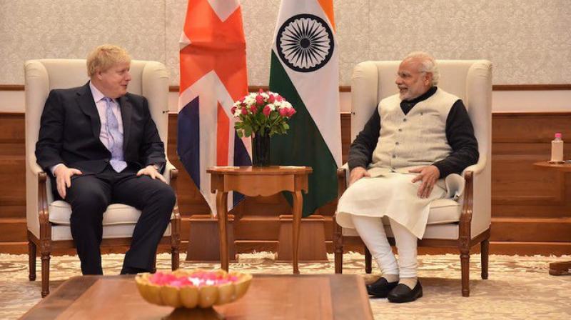 Prime Minister Narendra Modi on Wednesday congratulated Boris Johnson on becoming the new Prime Minister of the United Kingdom. (Photo: Twitter/ @narendramodi) Prime Minister Narendra Modi on Wednesday congratulated Boris Johnson on becoming the new Prime Minister of the United Kingdom. (Photo: Twitter/ @narendramodi)