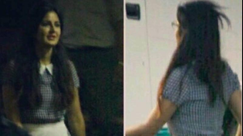 Katrina snapped in her waitress avatar on the sets. (Photo: Twitter) Katrina snapped in her waitress avatar on the sets. (Photo: Twitter)
