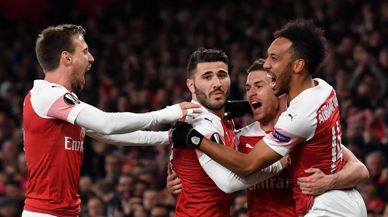 Unai Emery's Arsenal hold a healthy advantage going into next week's second leg thanks to a fine early strike from Juventus-bound Aaron Ramsey and an unfortunate Kalidou Koulibaly own goal midway through the first half. (Photo: AFP) Unai Emery's Arsenal hold a healthy advantage going into next week's second leg thanks to a fine early strike from Juventus-bound Aaron Ramsey and an unfortunate Kalidou Koulibaly own goal midway through the first half. (Photo: AFP)