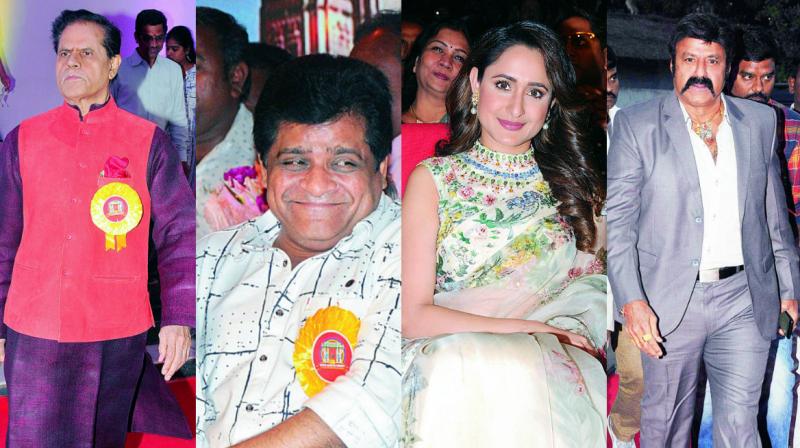 On Wednesday evening, many politicians, and film personalities attended Mohan Babu’s felicitation by T. Subbarami Reddy, organised by Kakatiya Lalitha Kala Parishad. On Wednesday evening, many politicians, and film personalities attended Mohan Babu’s felicitation by T. Subbarami Reddy, organised by Kakatiya Lalitha Kala Parishad.