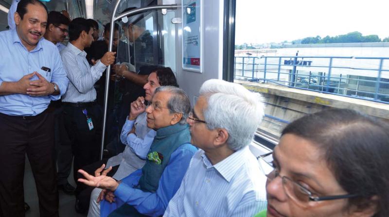 A Finance Commission team led by chairman N.K Singh visits Kochi Metro Operation Control Centre at Muttom yard in Kochi on Thursday. The team also took out Metro ride from Edappally to Muttom A Finance Commission team led by chairman N.K Singh visits Kochi Metro Operation Control Centre at Muttom yard in Kochi on Thursday. The team also took out Metro ride from Edappally to Muttom