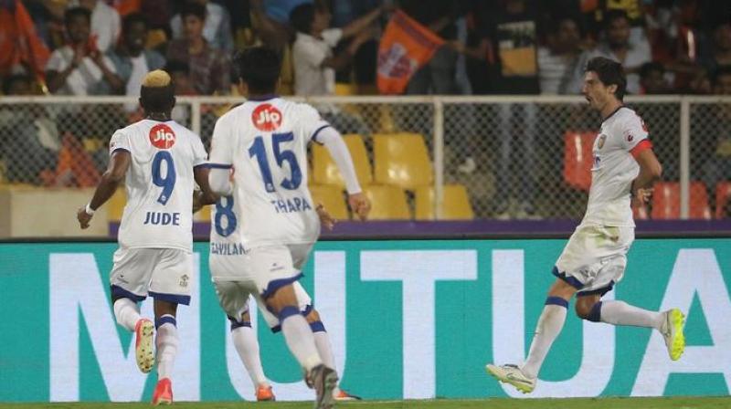 With just eight minutes left for the final whistle, Sereno gave Chennaiyin FC the lead. (Photo: ISL Media) With just eight minutes left for the final whistle, Sereno gave Chennaiyin FC the lead. (Photo: ISL Media)