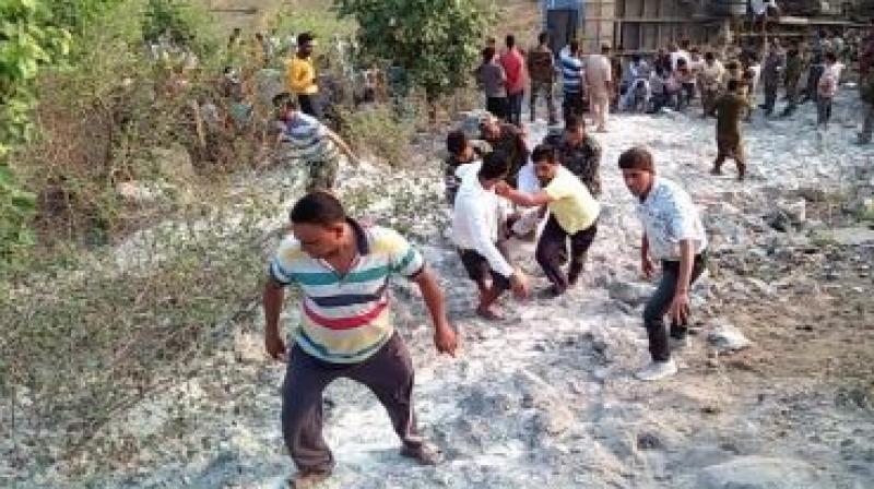 The accident took place around 3.30 am, they said. CRPF jawans recovered the bodies of six people and rescued 43 passengers by entering the ill-fated bus through the windows, Superintendent of Police Shivani Tiwari told PTI. (Photo: ANI) The accident took place around 3.30 am, they said. CRPF jawans recovered the bodies of six people and rescued 43 passengers by entering the ill-fated bus through the windows, Superintendent of Police Shivani Tiwari told PTI. (Photo: ANI)