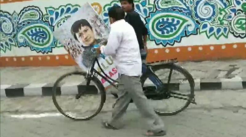 Supporting his act, there were posters put up in part of Indore stating 'Salute Akash ji' on Friday. (Photo: Twitter/ ANI) Supporting his act, there were posters put up in part of Indore stating 'Salute Akash ji' on Friday. (Photo: Twitter/ ANI)