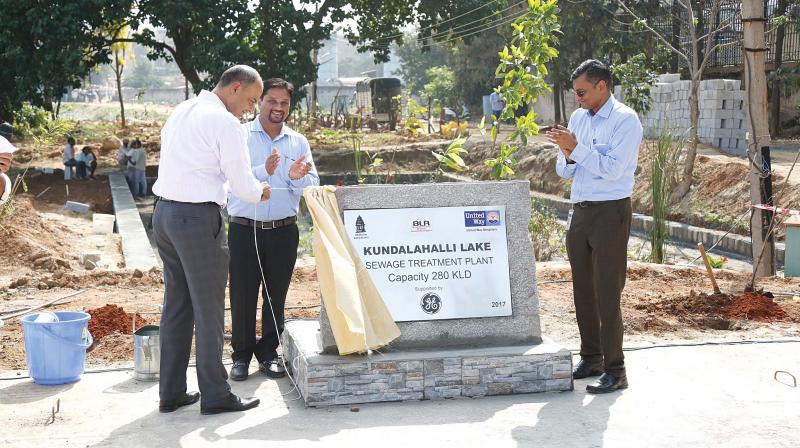 A sewage treatment plant inaugurated at Kundanahalli Lake. (Photo: DC) A sewage treatment plant inaugurated at Kundanahalli Lake. (Photo: DC)