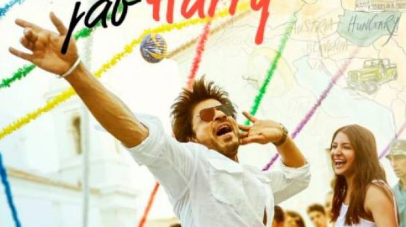 Shah Rukh Khan and Anushka Sharma in a poster of Jab Harry Met Sejal Shah Rukh Khan and Anushka Sharma in a poster of Jab Harry Met Sejal