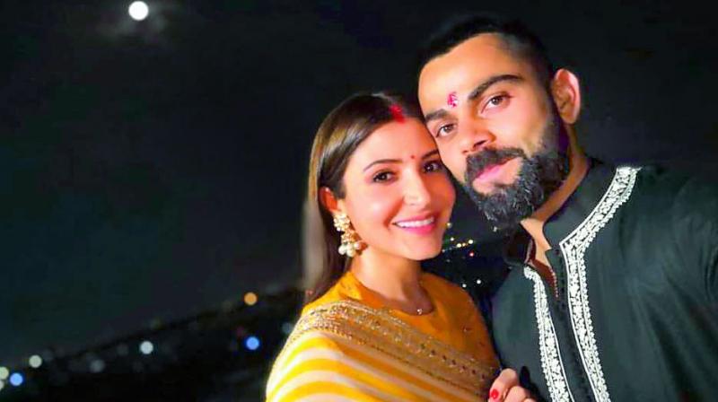 Anushka and Virat celebrate their first Karva Chauth as posted on Instagram Anushka and Virat celebrate their first Karva Chauth as posted on Instagram