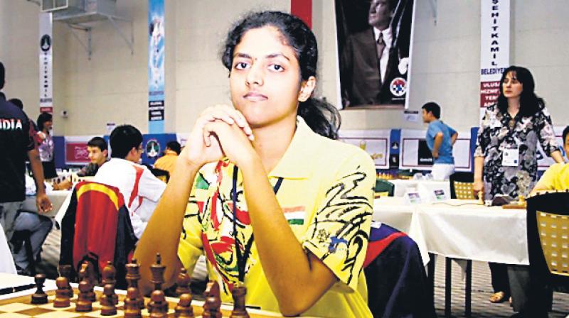 MILD REVERSE: Dronavalli Harika who was held to a draw in the seventh round. DC Photo