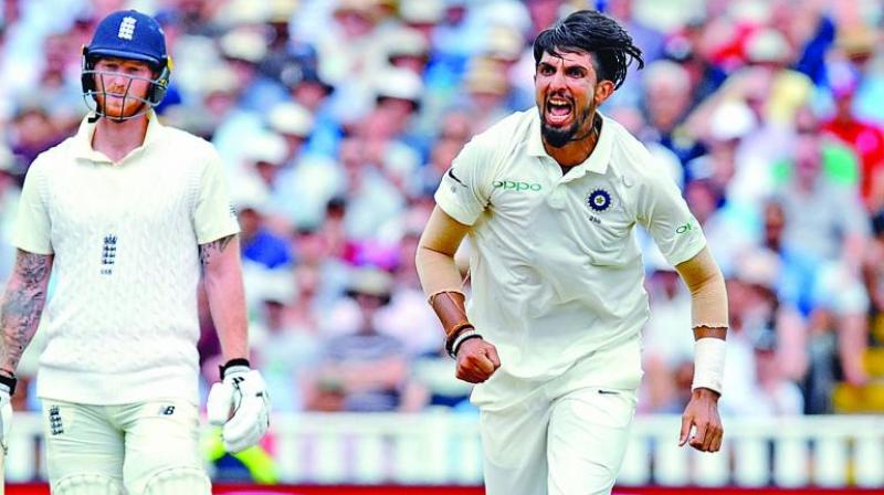 Ishant Sharma celebrates an English wicket on day three of the first Test at Edgbaston. (Photo: AP) Ishant Sharma celebrates an English wicket on day three of the first Test at Edgbaston. (Photo: AP)
