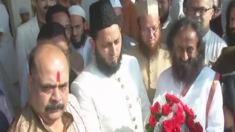 Art of Living founder Sri Sri Ravi Shankar asked for time and said there was no hurry, religious heads would come together and talk. (Photo: ANI | Twitter) Art of Living founder Sri Sri Ravi Shankar asked for time and said there was no hurry, religious heads would come together and talk. (Photo: ANI | Twitter)