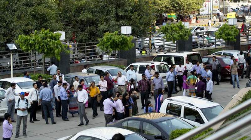 People rushed out of their houses and offices after an earthquake in Delhi. (Photo: AP/File) People rushed out of their houses and offices after an earthquake in Delhi. (Photo: AP/File)