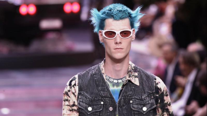 A model wears a creation as a part of the Versace men's Spring-Summer 2020 collection. (Photo: AP) A model wears a creation as a part of the Versace men's Spring-Summer 2020 collection. (Photo: AP)